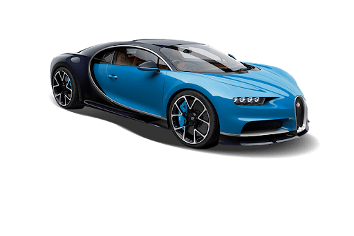 Blue Bugatti Transparent Background