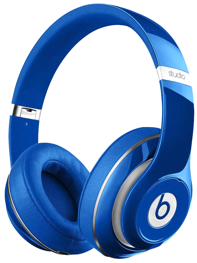 Blue Headset Background PNG Image