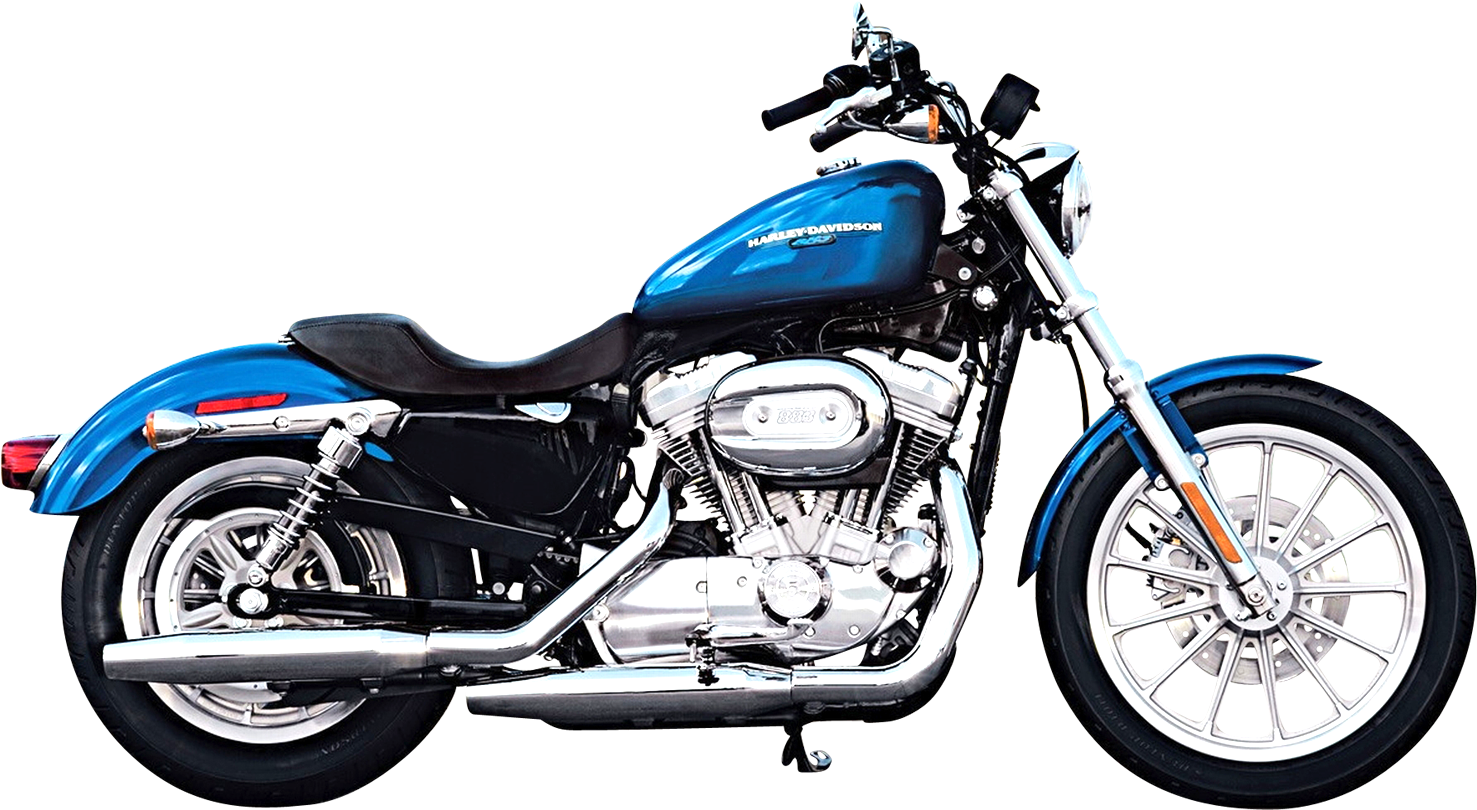 Blue Motorcycle Bike Transparent Background