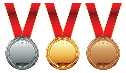 Bronze gold siver medaille transparent PNG