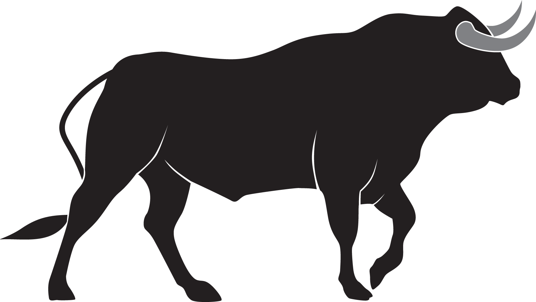 Bull Silhouette Background PNG Image