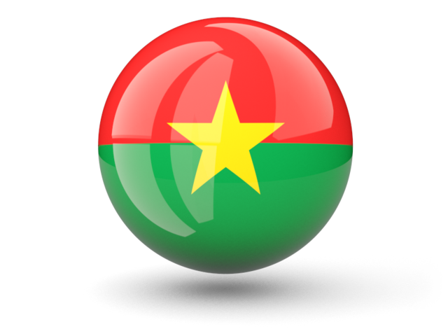Burkina Faso Round Flag PNG Clipart Background