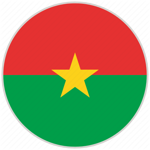Burkina Faso Round Flag Transparent Background