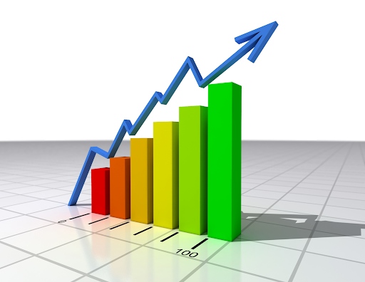 Business Growth Chart Background PNG Image