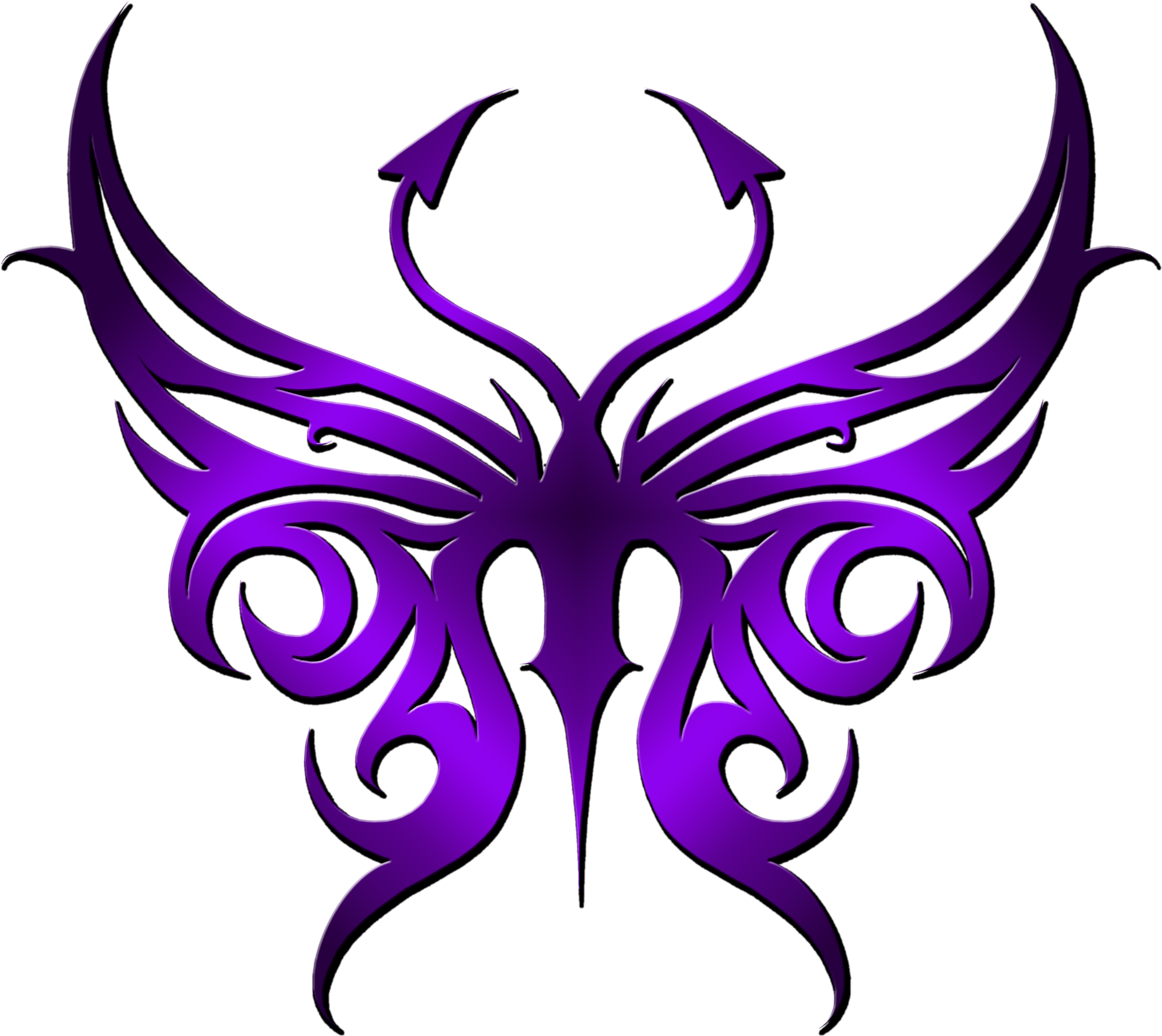 Butterfly Tattoo Design Background PNG Image