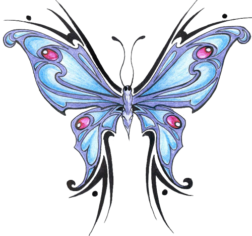 Butterfly Tattoo Design Transparent Background