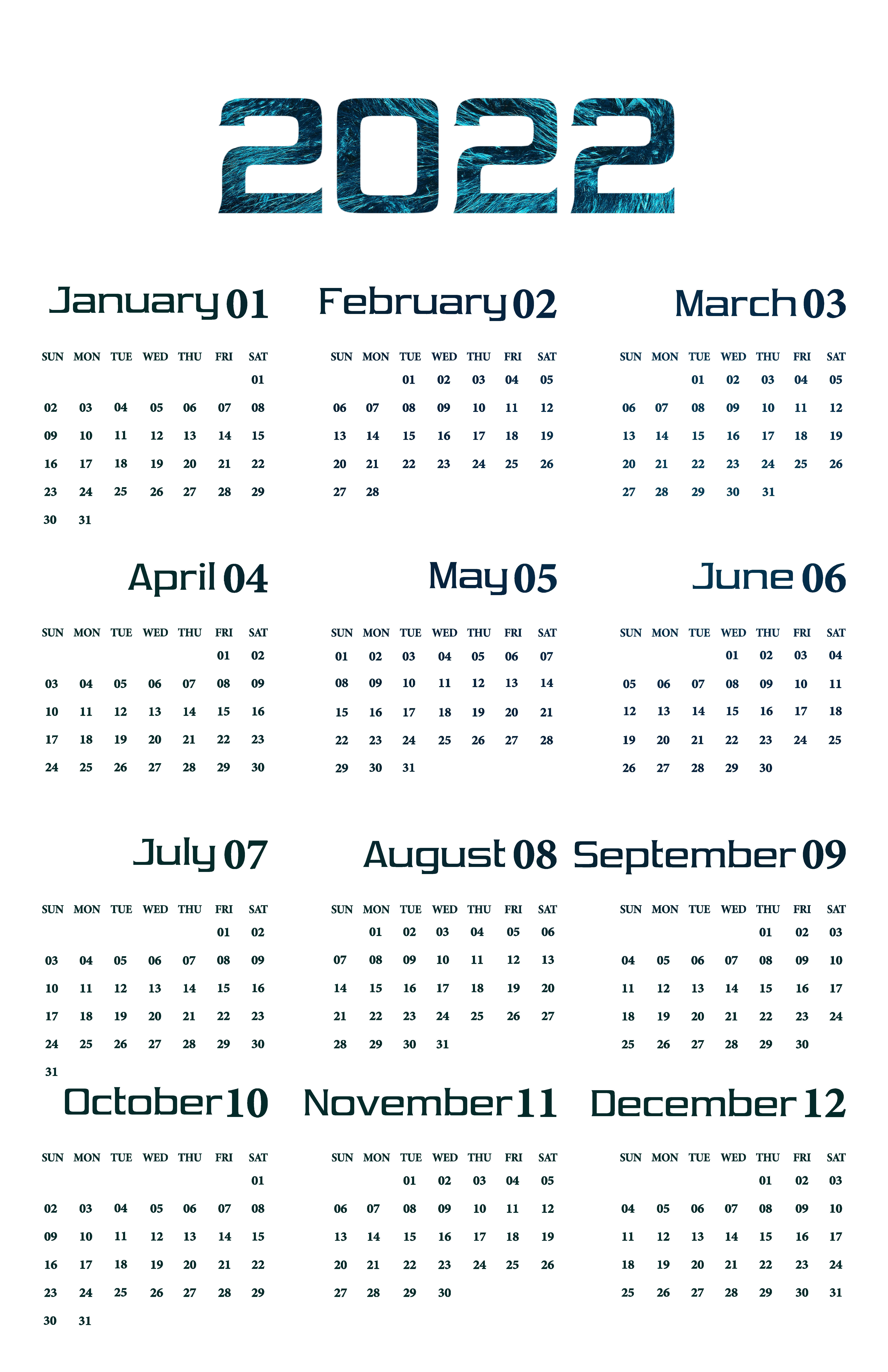 Calendar 2022 Download Free PNG