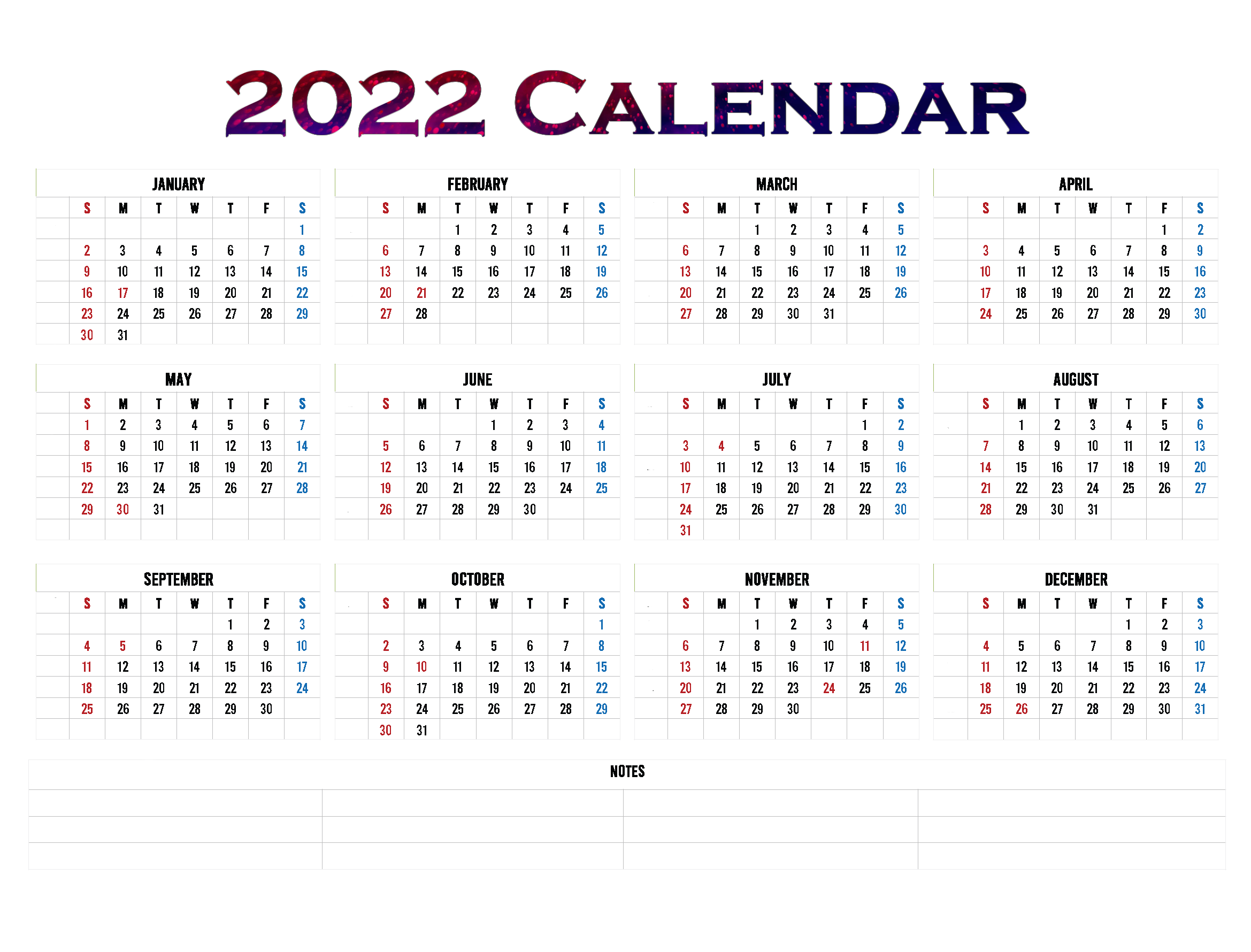 Calendar 2022 Transparent File