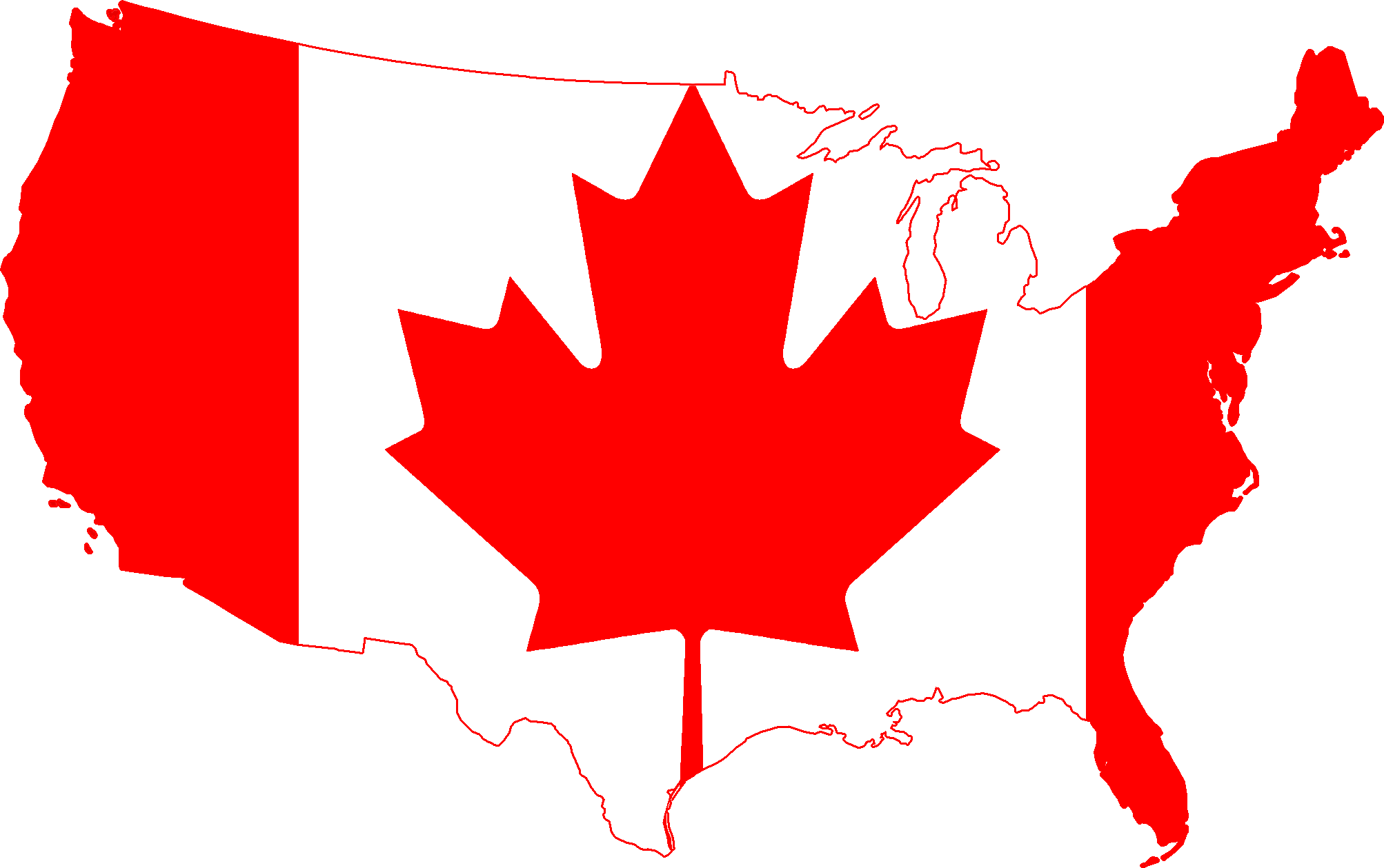 Канада с флагом