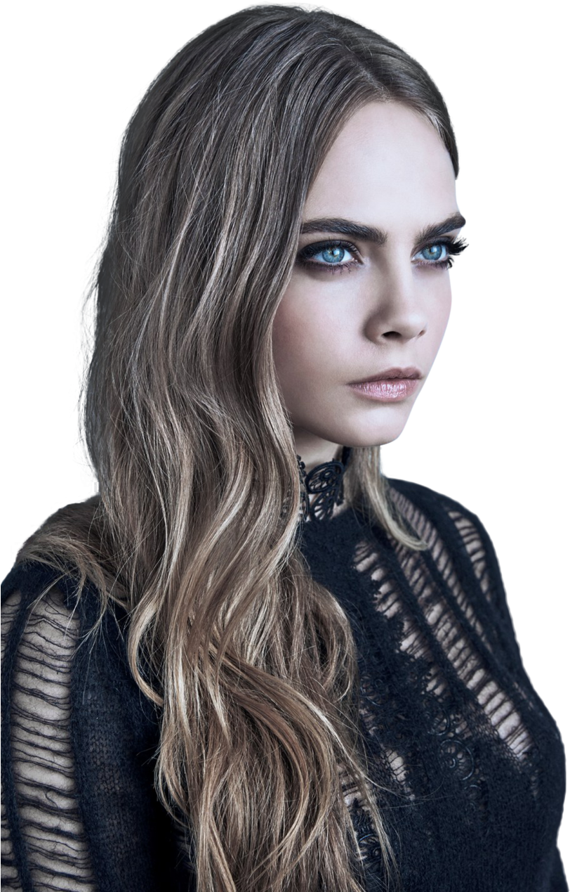 CARA DELEVINGNE FACE PNG Clipart Hintergrund | PNG Play