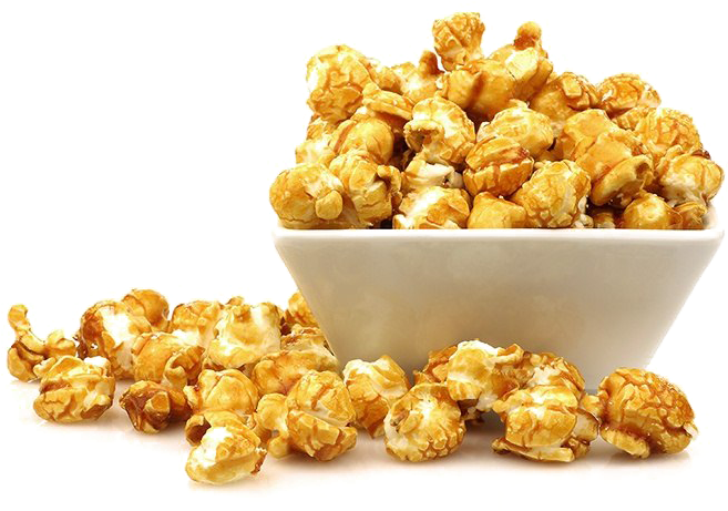 Caramel Popcorn Background PNG Image