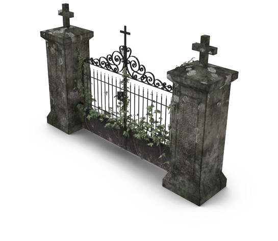 Cemetery Gates Background PNG Image