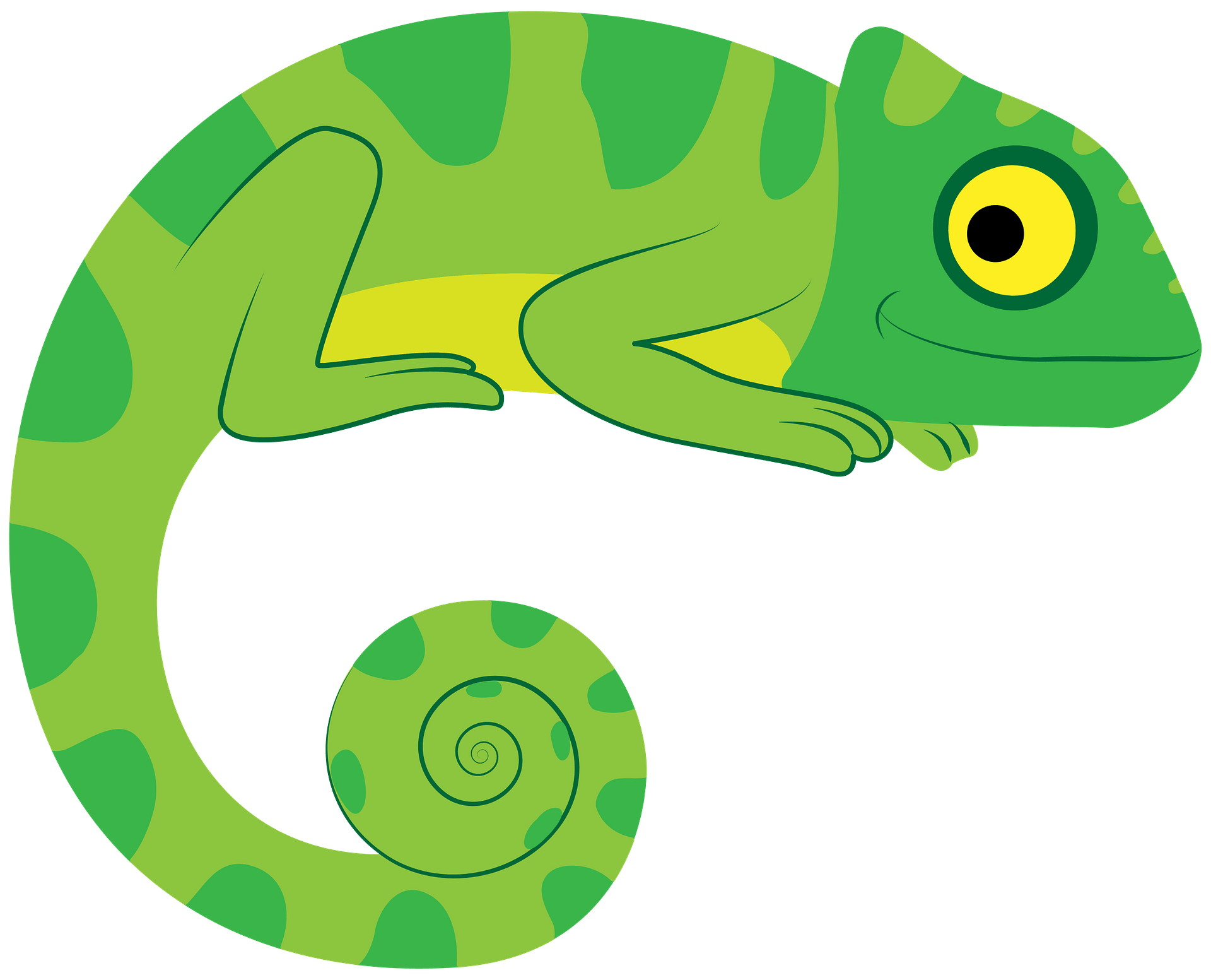 Chameleon Vector Background PNG Image