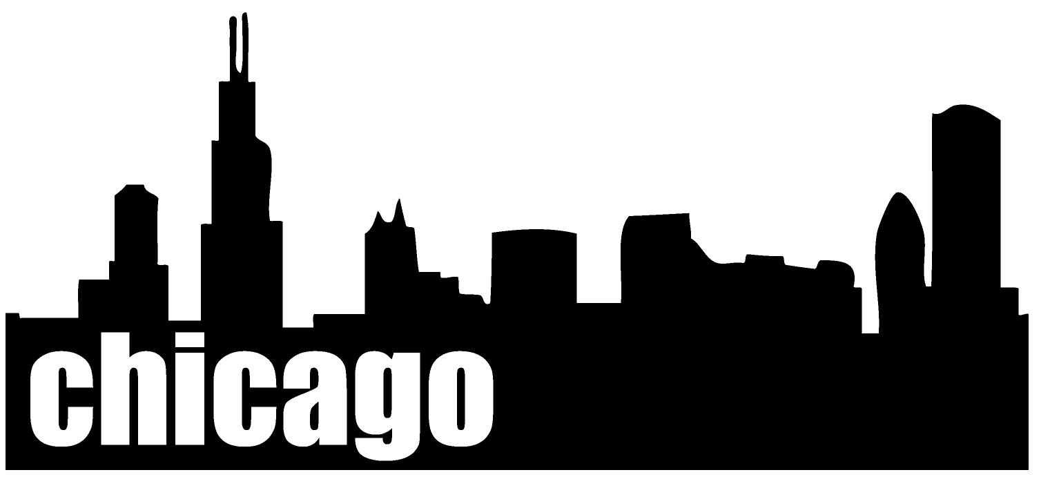 Chicago Silhouette Background PNG Image