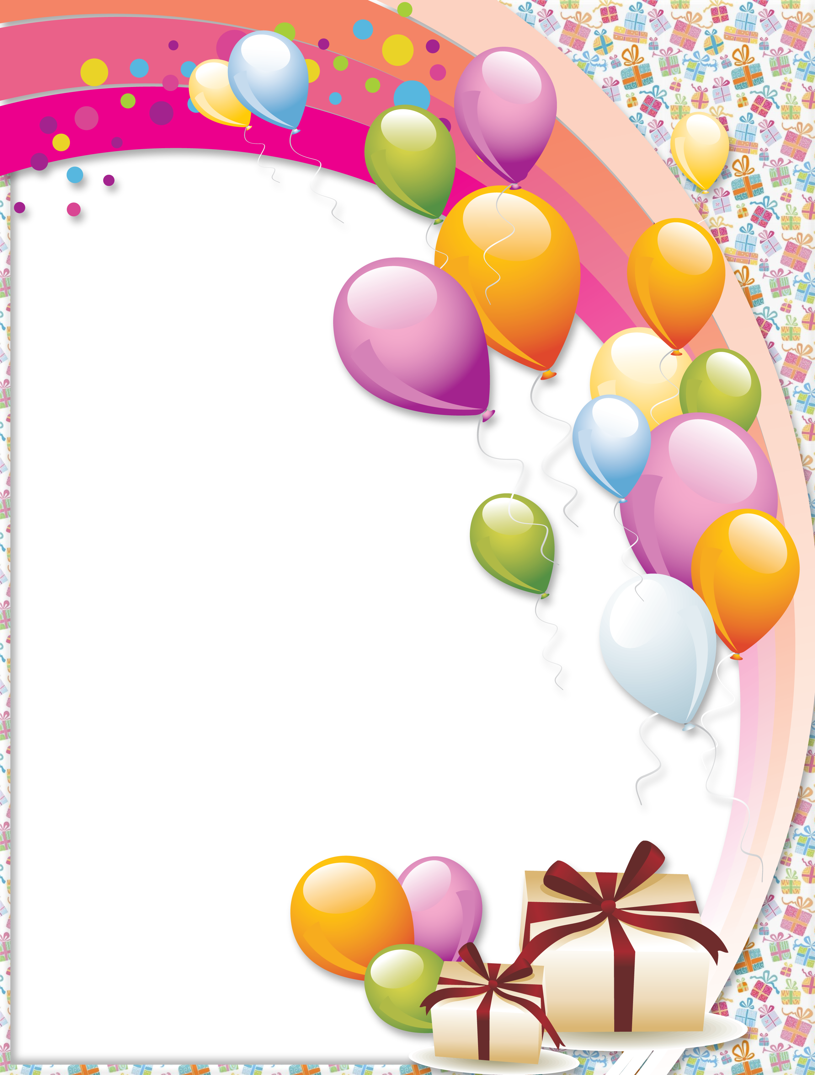 Colorful Happy Birthday Balloons PNG Clipart Background