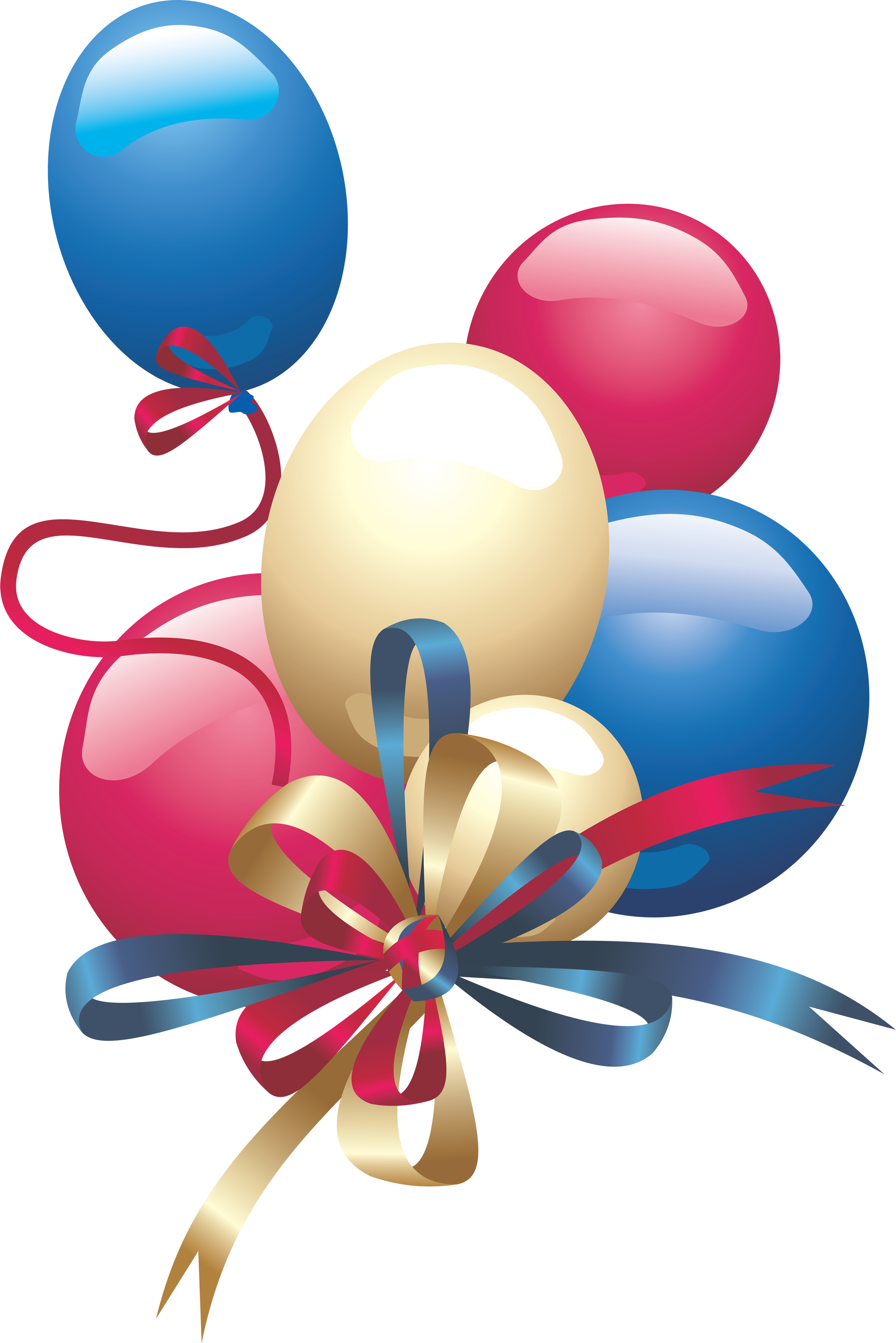 Colorful Happy Birthday Balloons Transparent Image