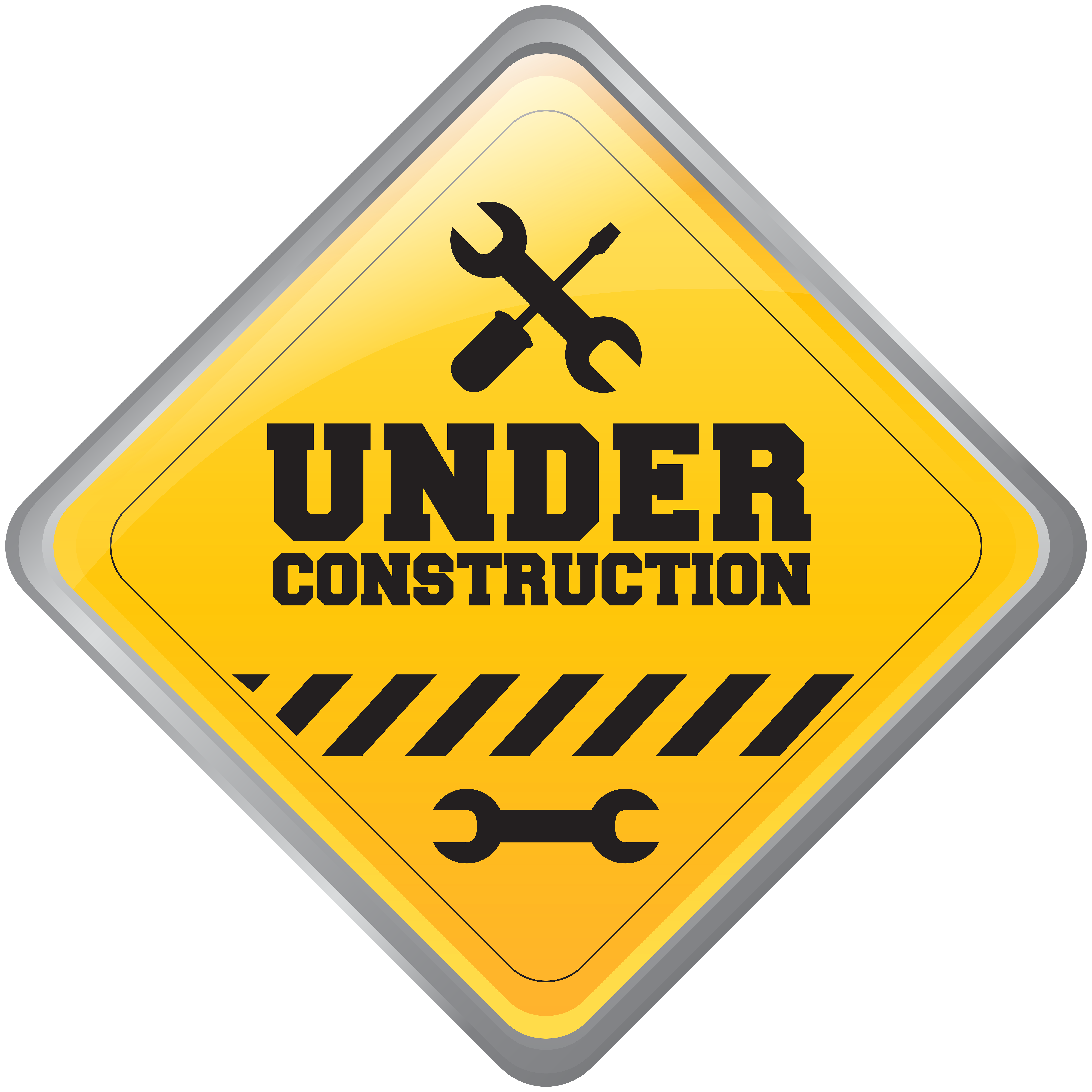 Construction Sign Icon PNG Clipart Background