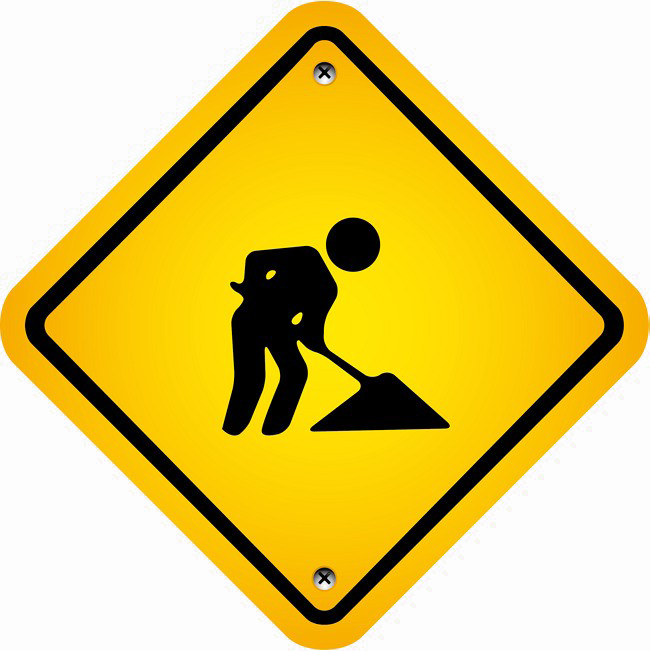 Construction Sign Icon PNG HD Quality