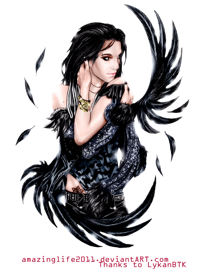 Dark Black Angel Transparent Background