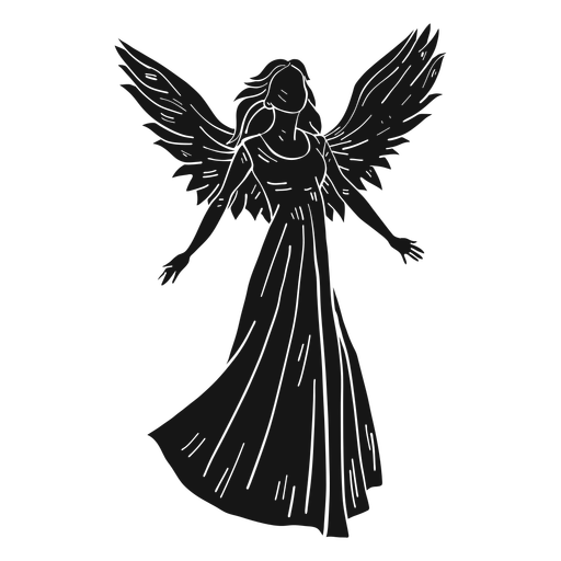 Dark Black Angel Transparent File