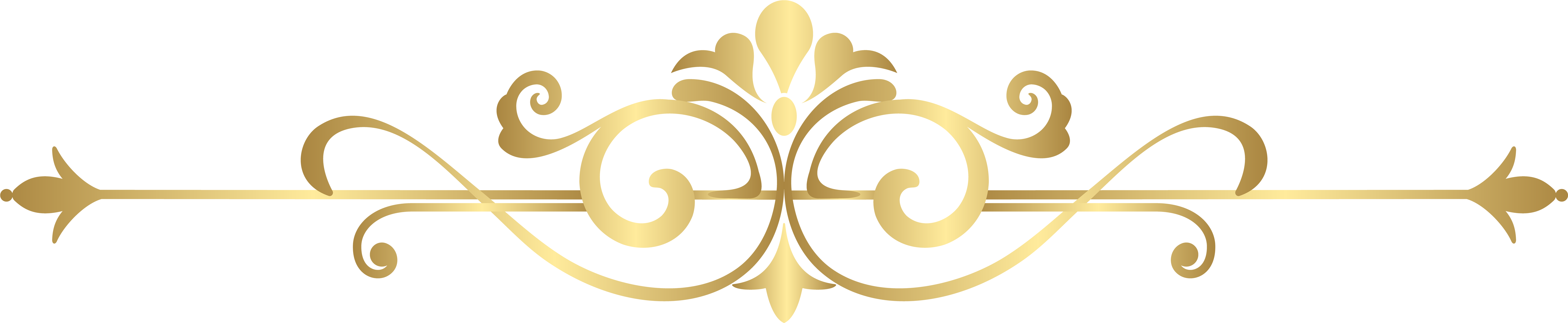 Decorative Line Gold Free PNG