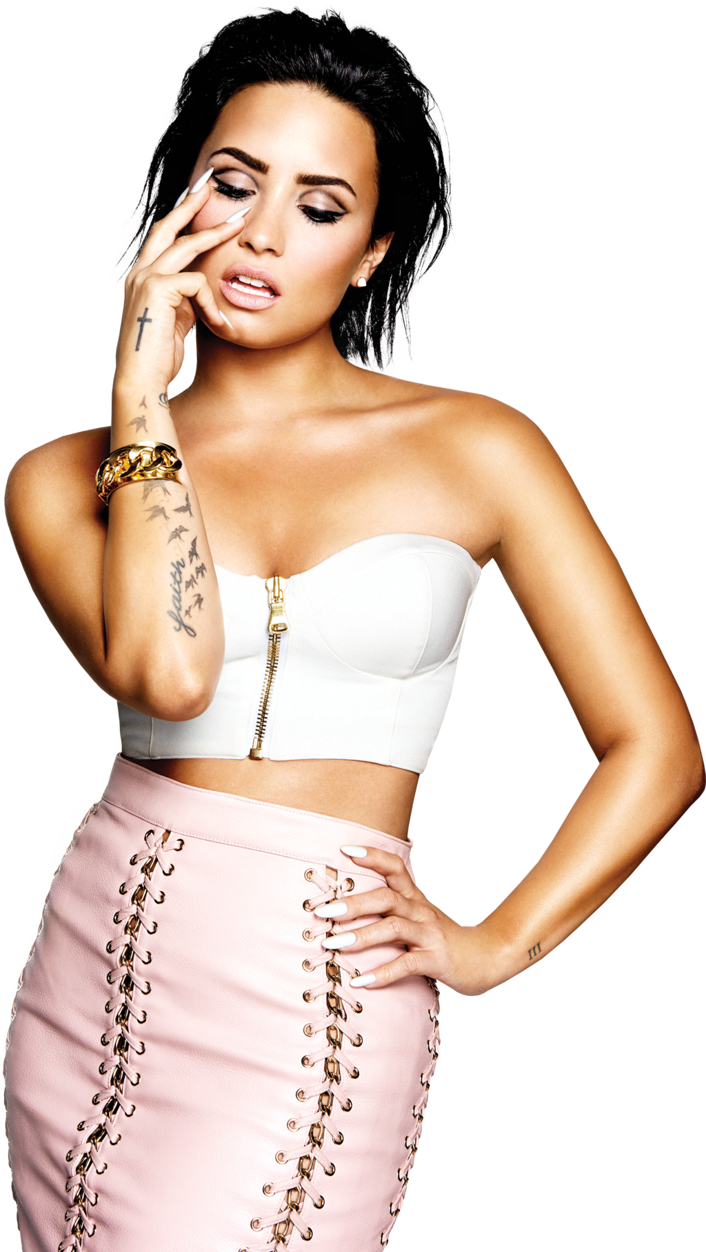 Demi Lovato Posing PNG Clipart Background