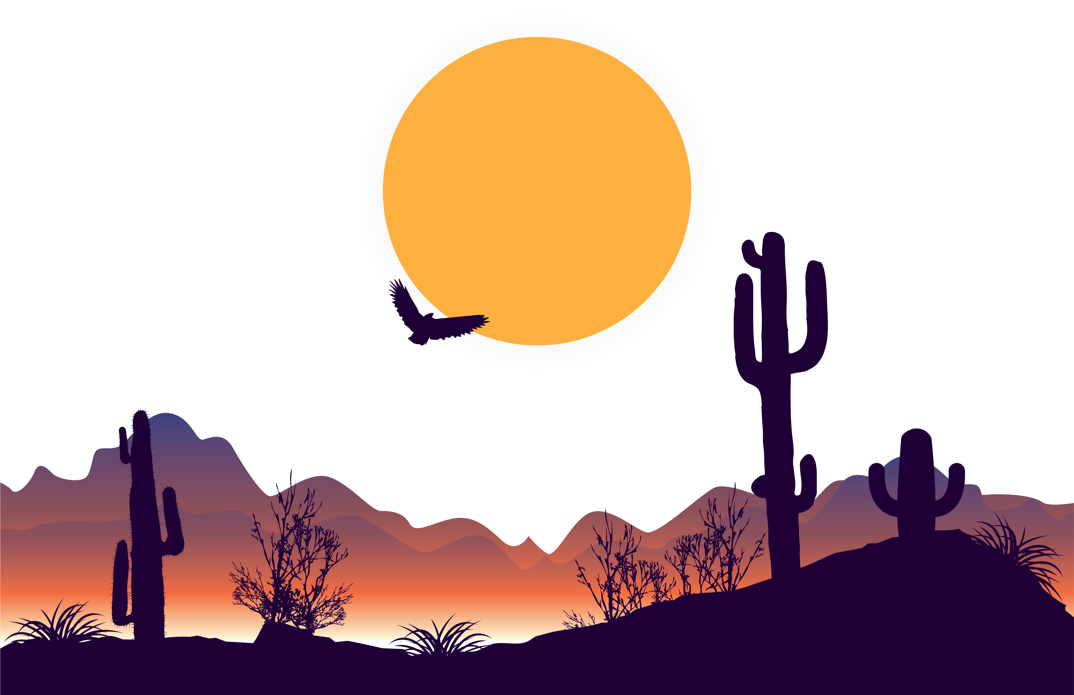 Desert PNG Clipart Background