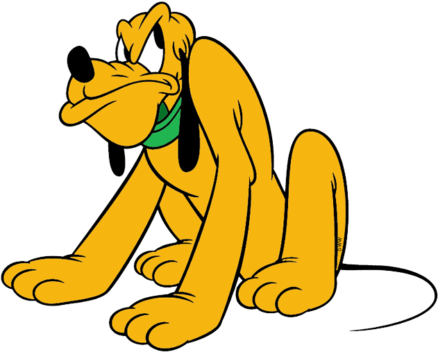 Disney Pluto Sitting PNG Clipart Background