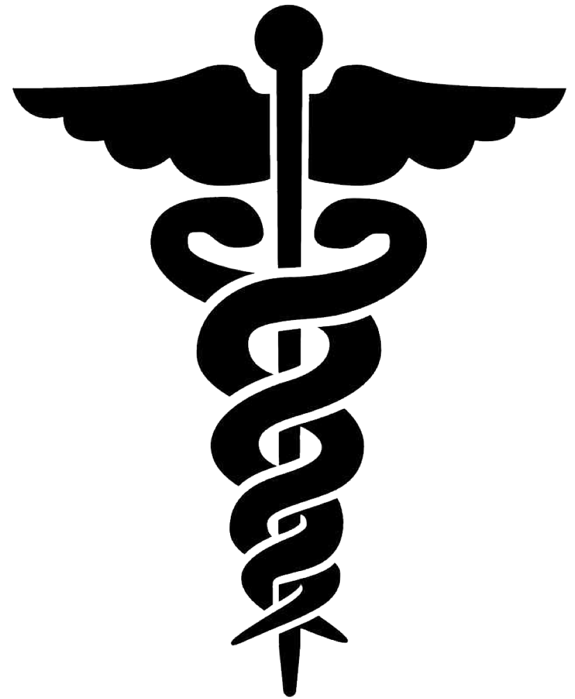 Doctor Symbol Caduceus Black Free PNG