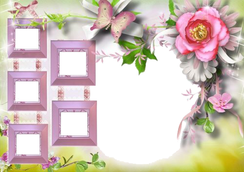 Fancy Birthday Collage Frame Transparent PNG