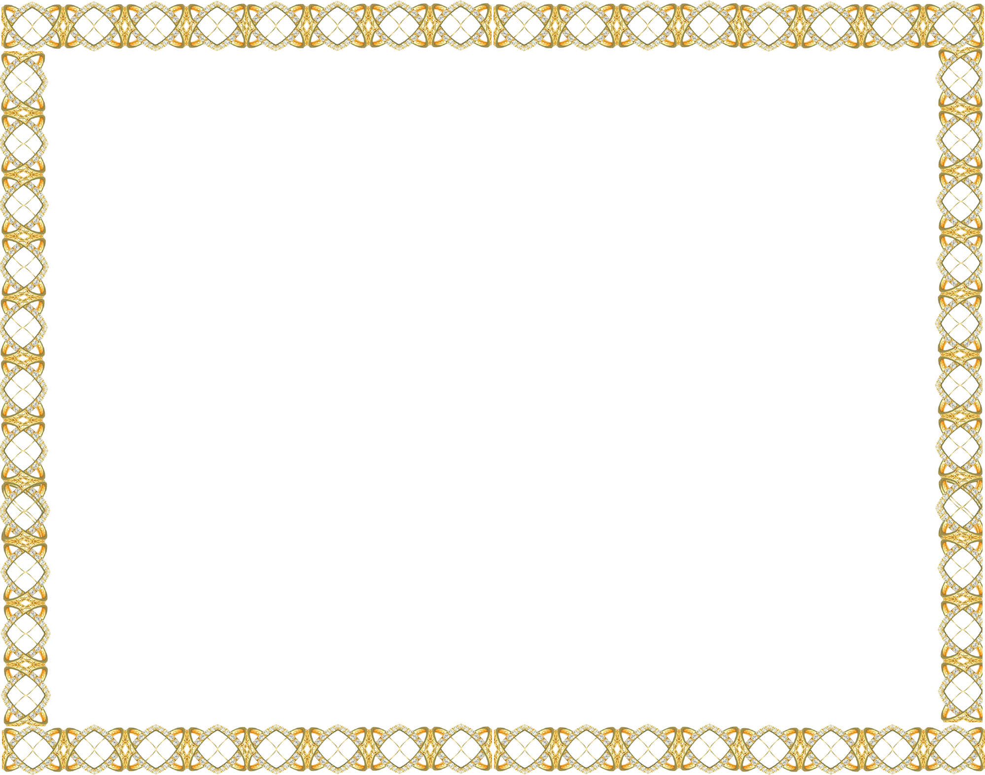 Gold Border PNG Clipart Background