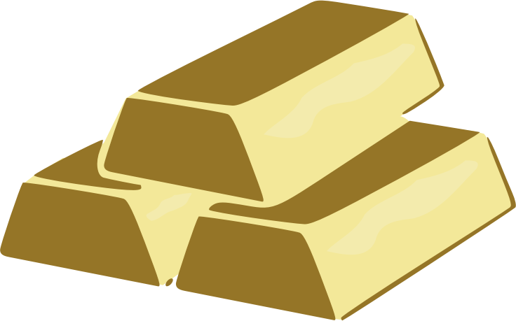 Gold Bricks PNG HD Quality
