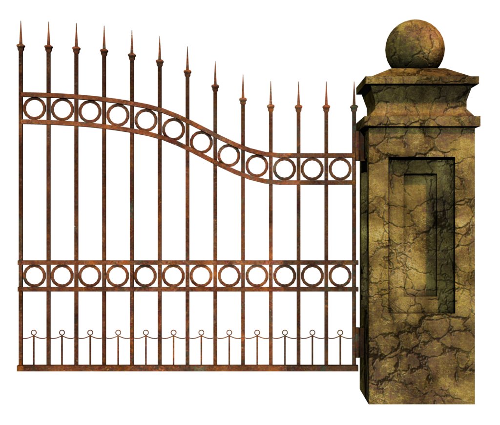 Graveyard Cemetery Gates Background PNG Image