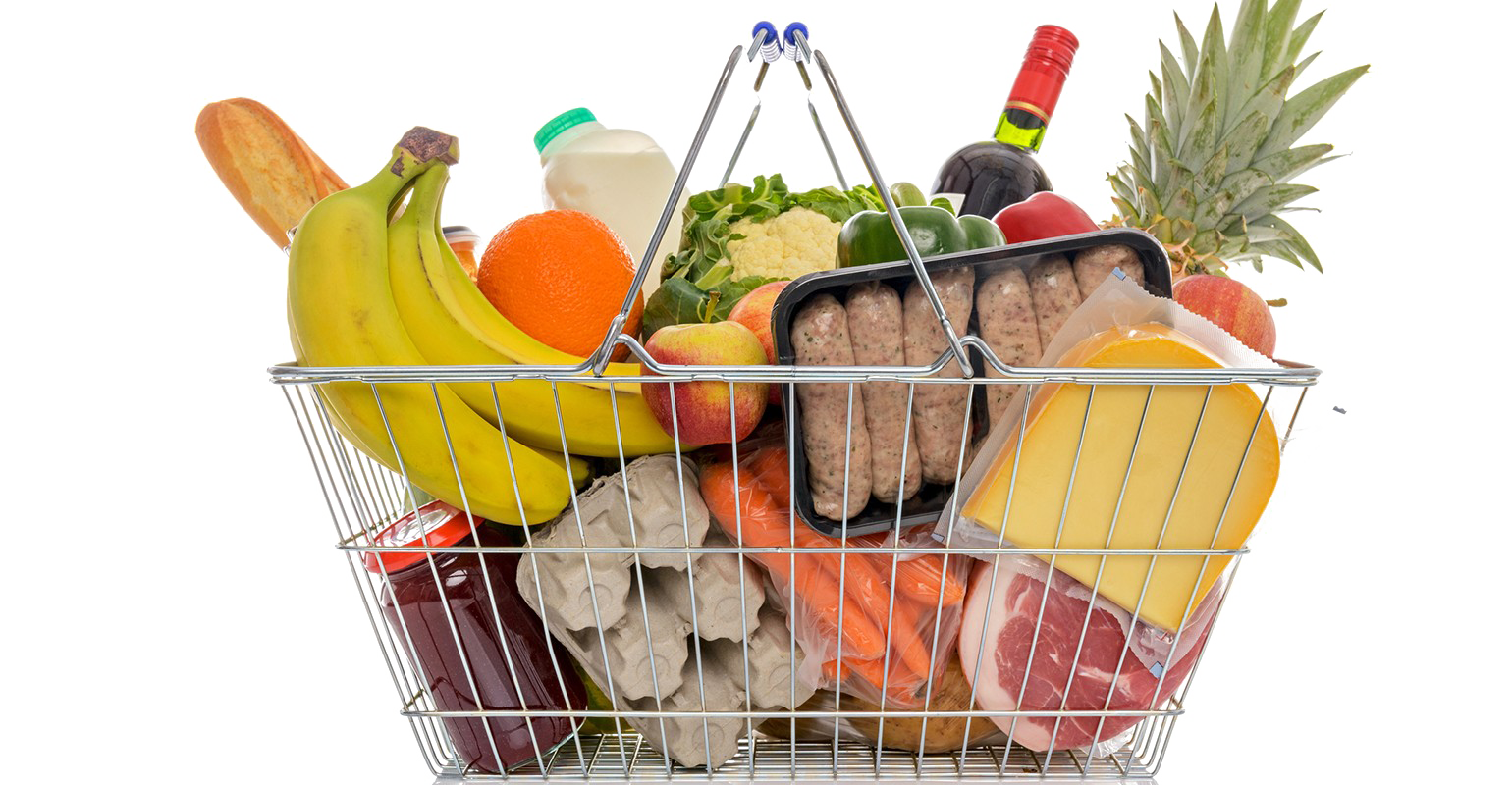 Grocery Bucket PNG Clipart Background