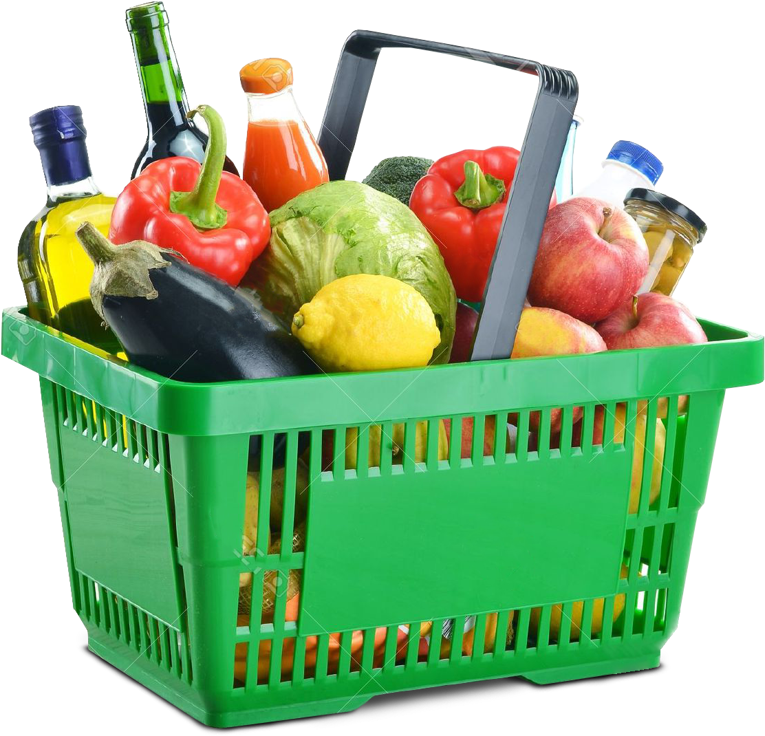 Grocery Bucket PNG HD Quality