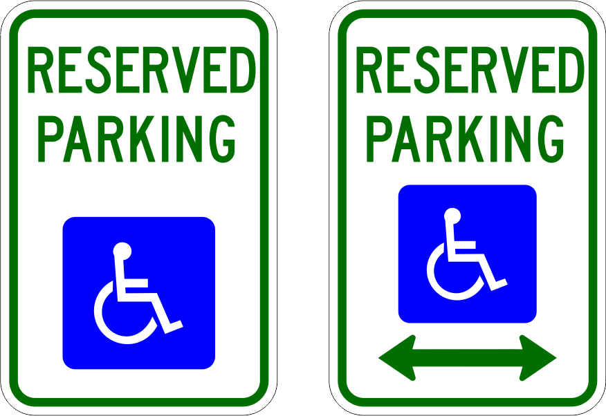 Handicapped Reserved Parking Sign Background PNG Image