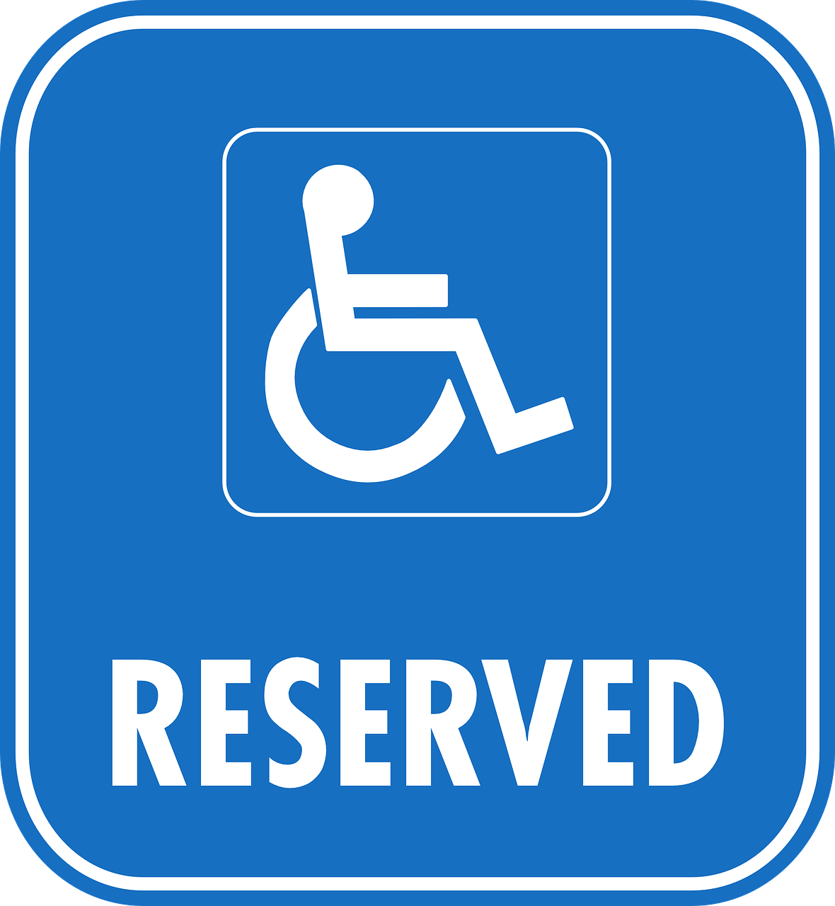Handicapped Reserved Parking Sign Download Free PNG