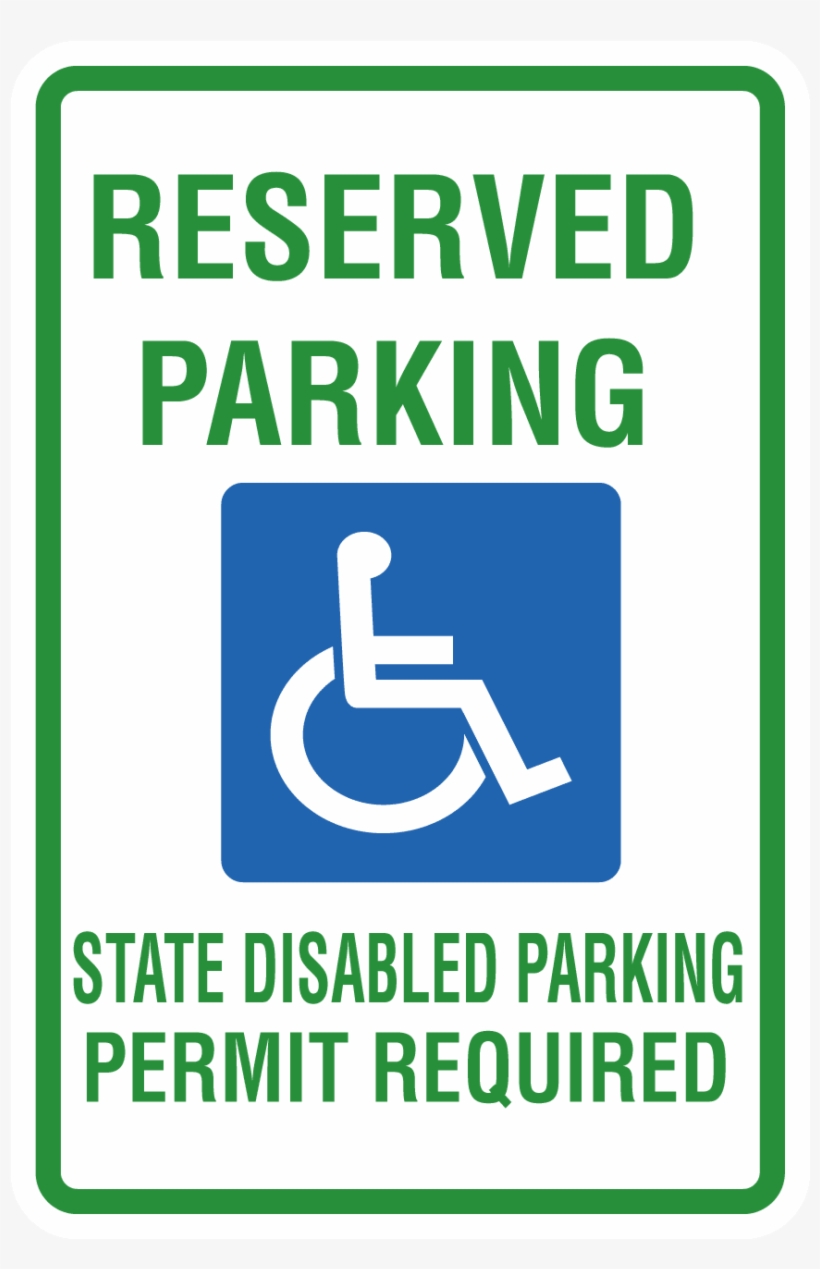 Handicapped Reserved Parking Sign PNG Clipart Background