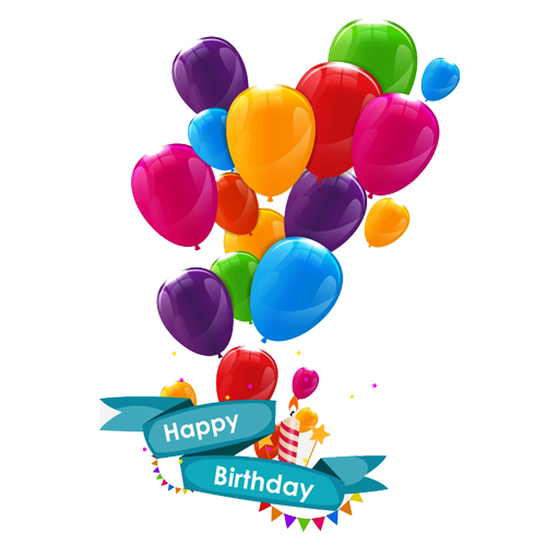 Happy Birthday Balloons PNG Clipart Background