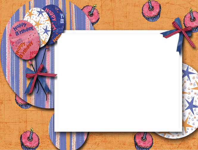 Happy Birthday Collage Frame PNG Clipart Background