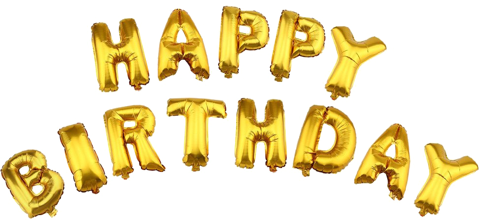 Happy Birthday Foil Balloon PNG Free File Download