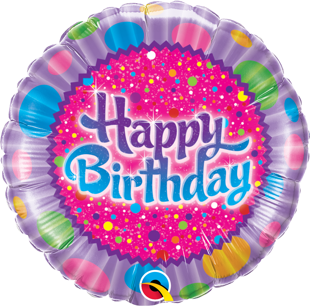 Happy Birthday Foil Balloon Pink PNG Clipart Background