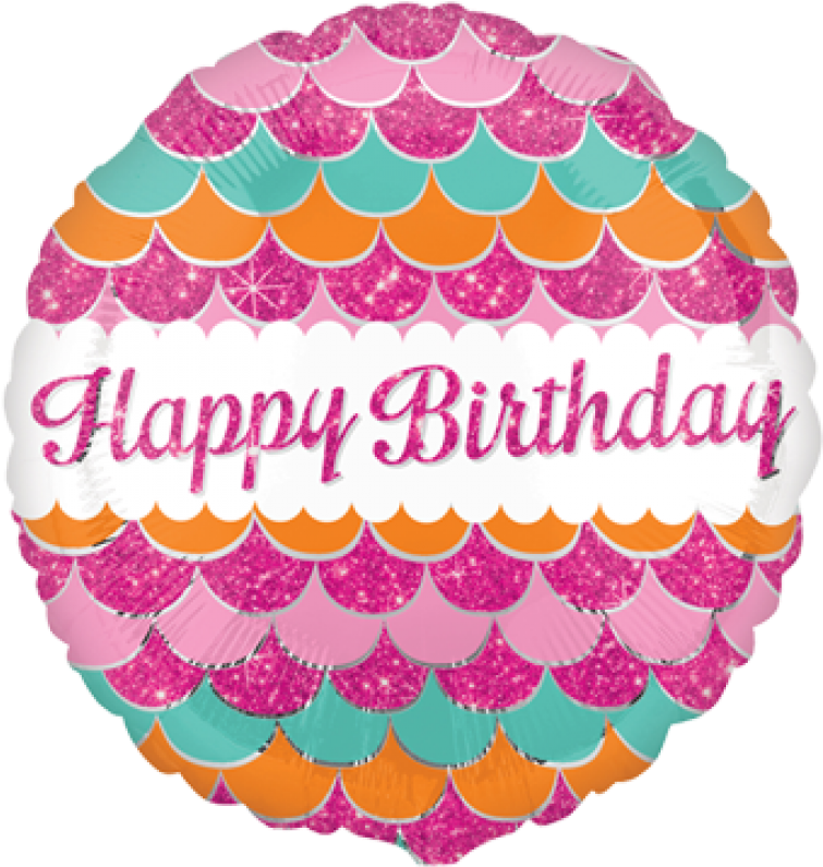 Happy Birthday Foil Balloon Pink PNG HD Quality