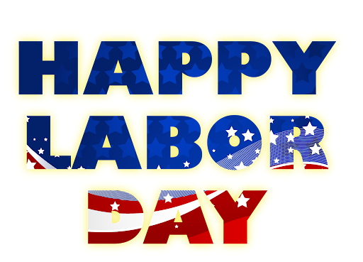 Happy Labor Day Text Background PNG Image