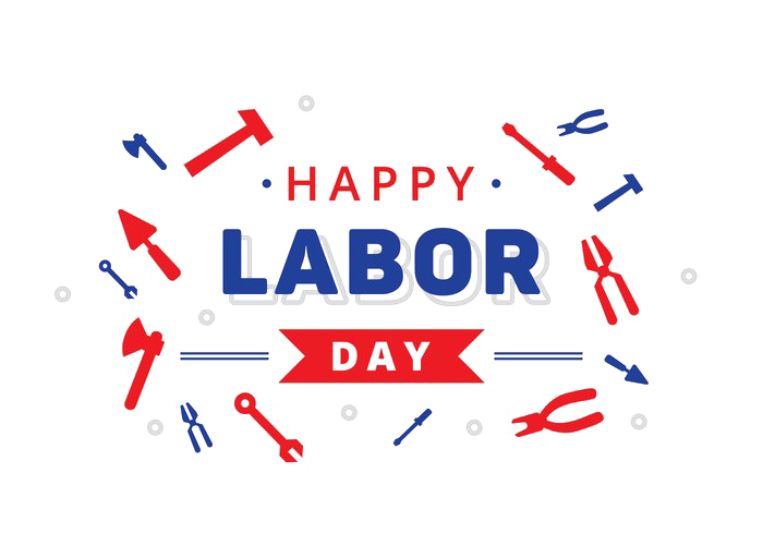 Happy Labor Day Text Free PNG