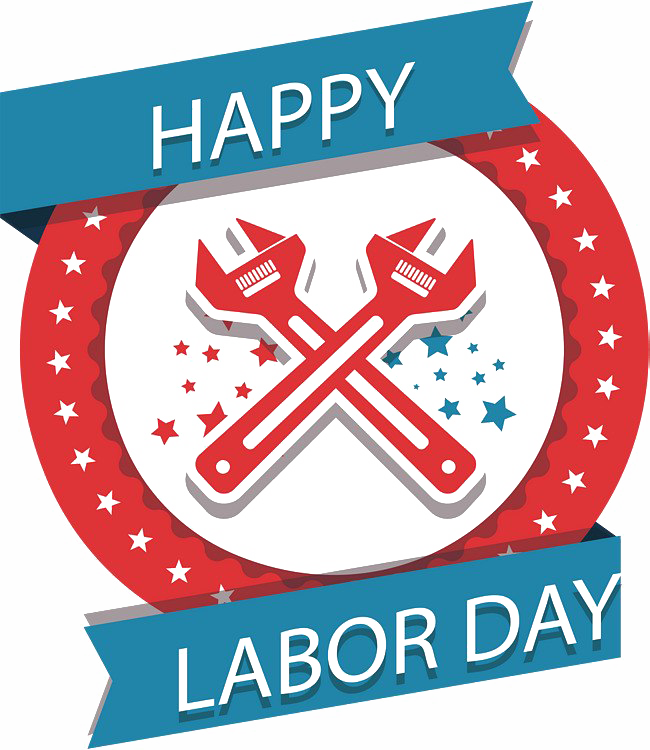 Happy Labor Day Text PNG Clipart Background