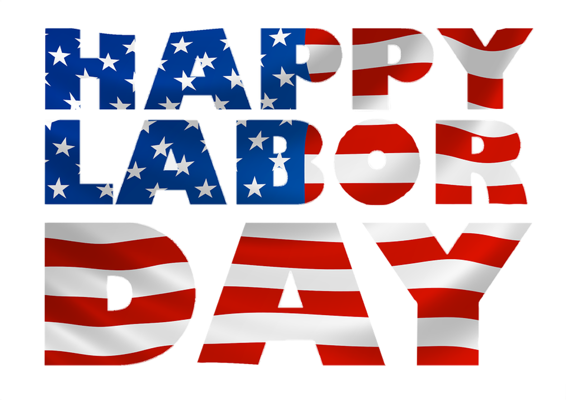 Happy Labor Day Text Transparent File