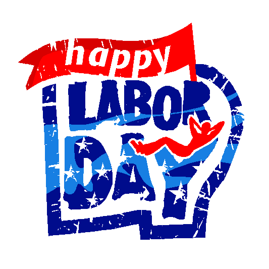 Happy Labor Day Text Transparent Image