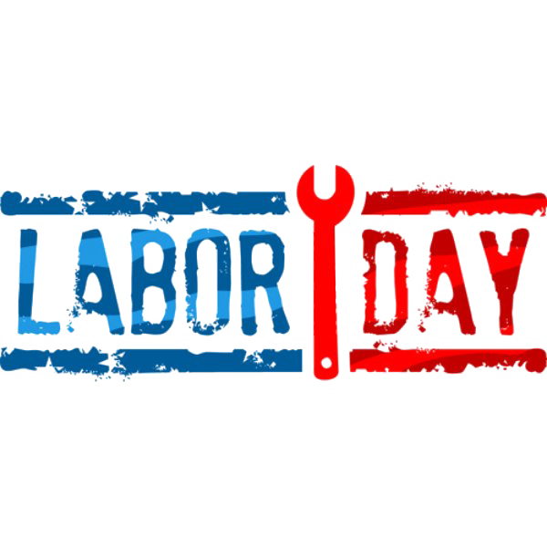 Happy Labor Day Text Transparent Images