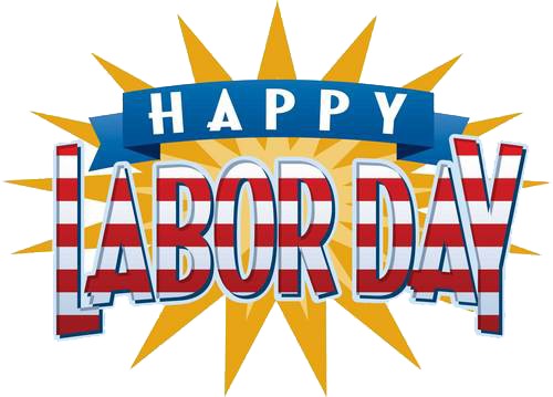 Happy Labor Day Text Transparent PNG
